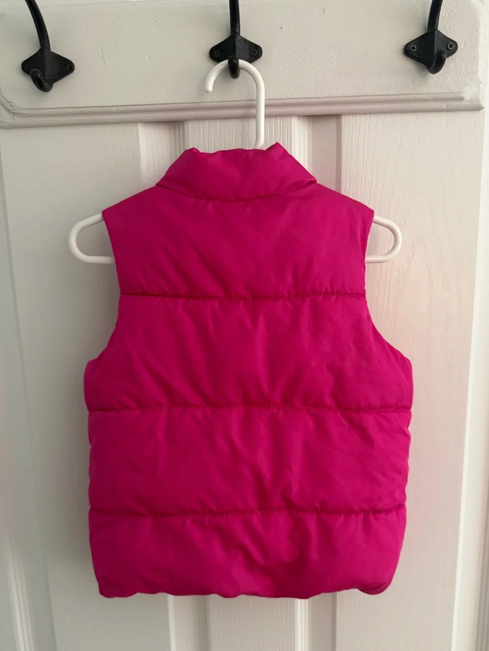Old Navy Hot Pink Toddler Girl Fleece Full Zip Puffer Vest - size 2T